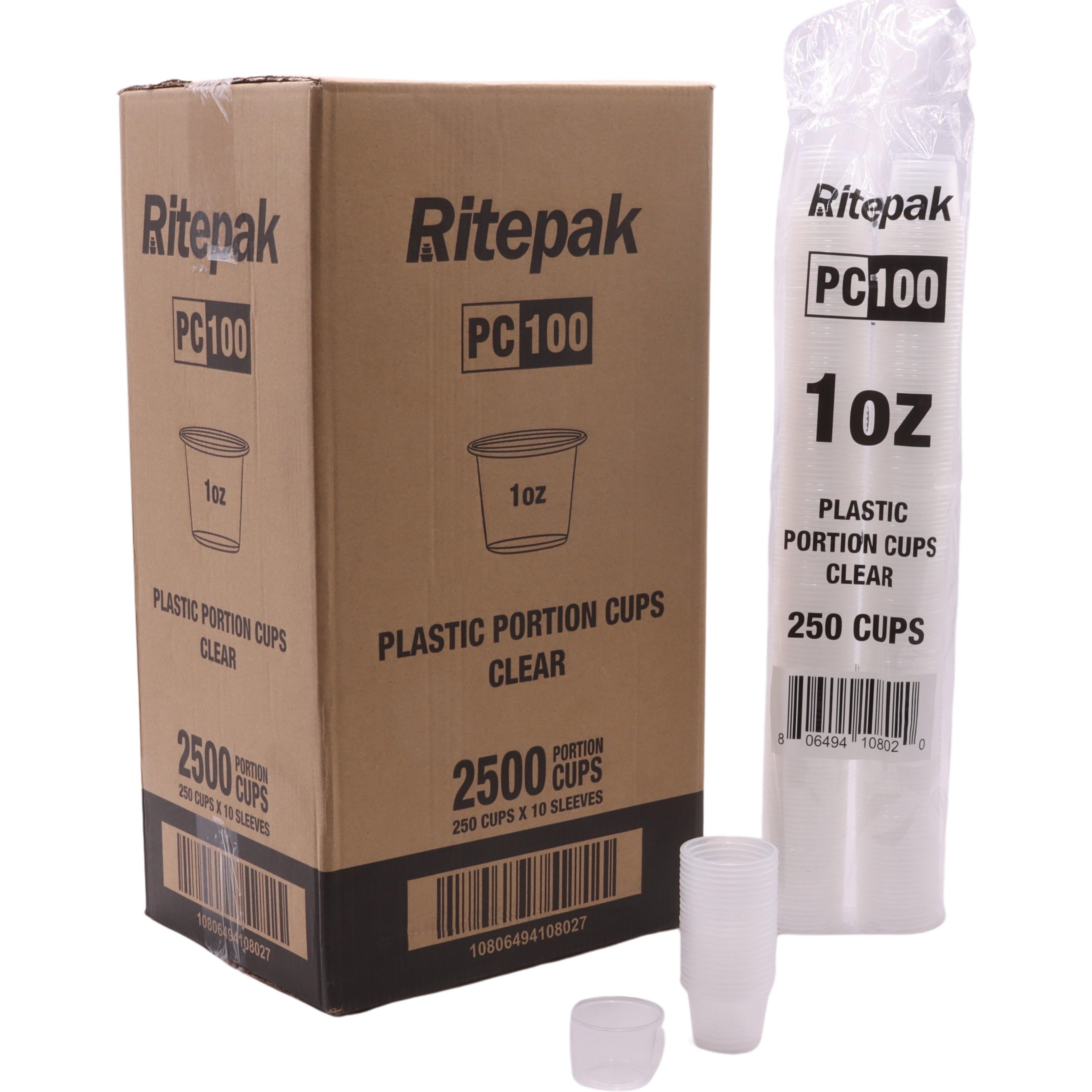RitePak - 1 Oz Clear Plastic Portion Cups - 2500/Cs - PC100