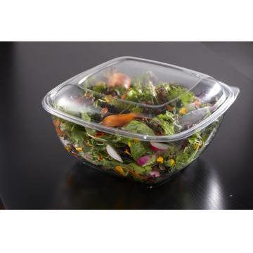Sabert - 80 Oz, 160 Oz Clear Square Dome Lid Fits For Catering Bowls, 50/Pc - 54160B50
