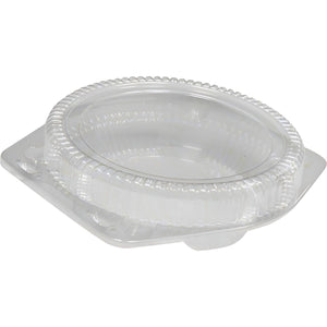 Detroit Forming - 10" Shallow Pie Plastic Hinged Container, 100/Cs - LBH-111