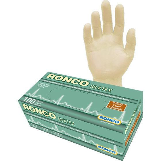 RONCO - X-Large Tan Latex Powder-Free Exam Gloves - 859