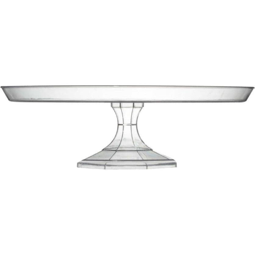 Fineline Settings - 11.75" Clear Plastic Cake Stand, 12/cs - 3601-CL