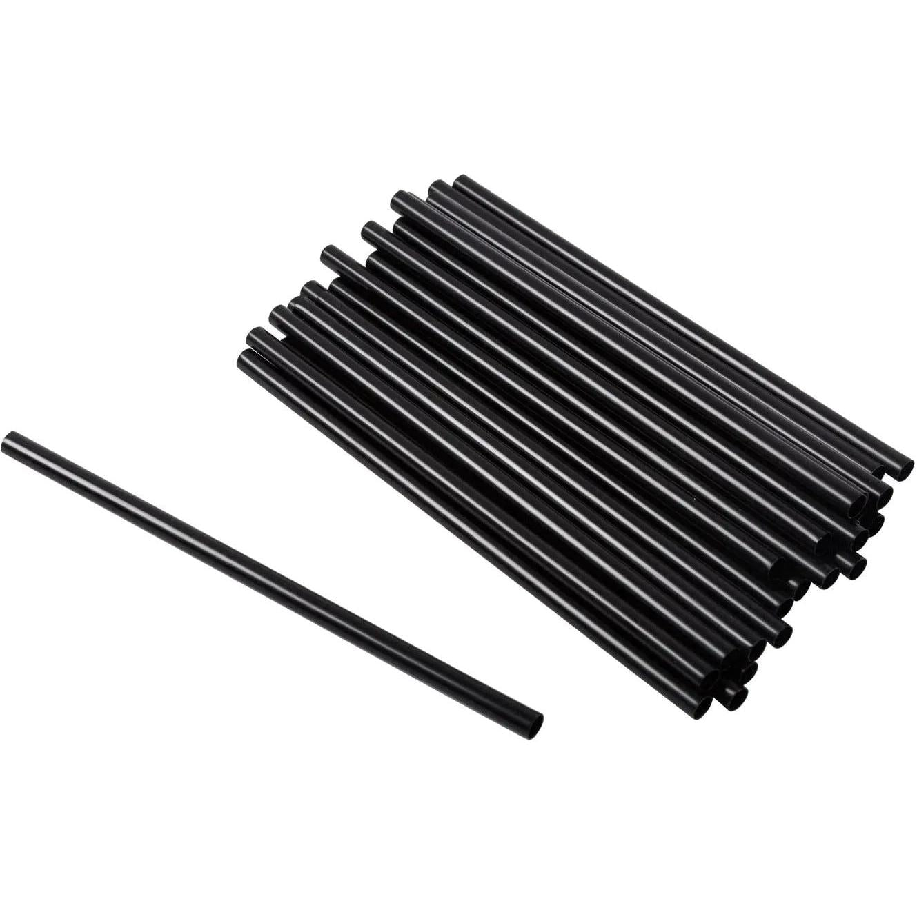 Hy-Stix - 6" Black Milk Shake Super Straw , 1/2500/Pk - STR-CSP-6BK