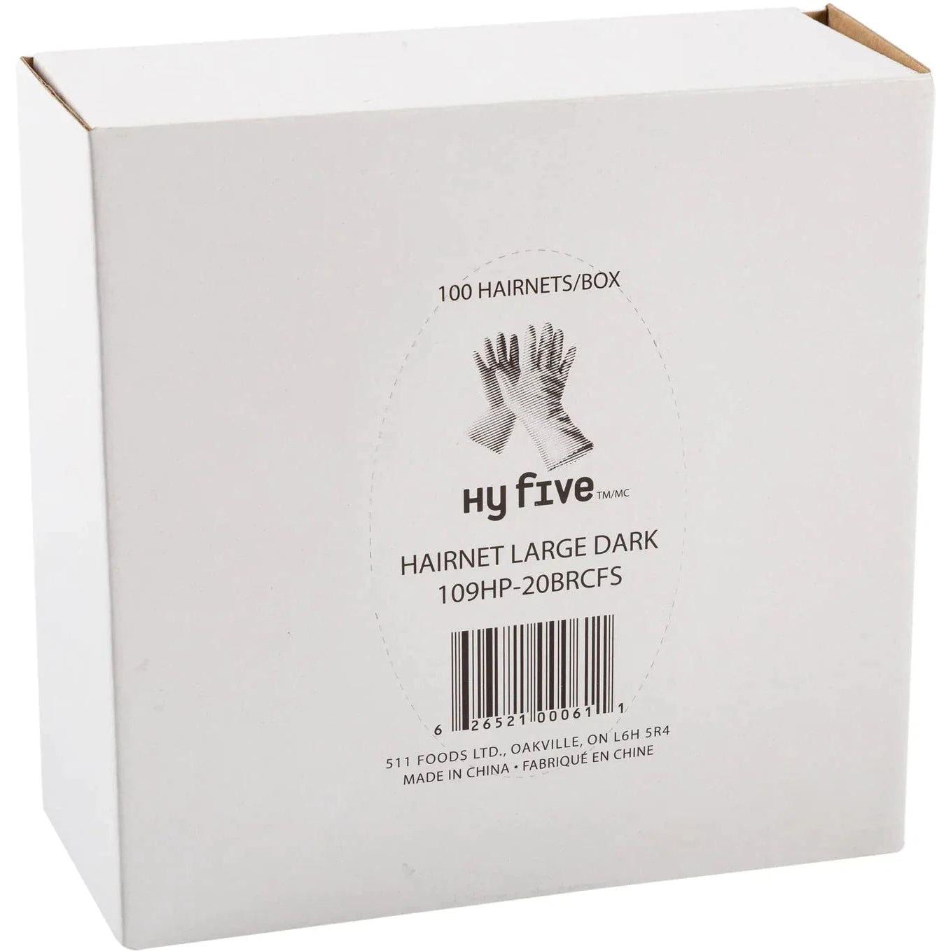 Hy-Five - 21" Brown Hairnets, 1/100/Pk - 109HP-20BRCFS
