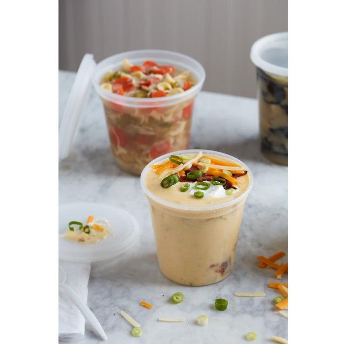 Pactiv Evergreen - DELItainer 24 oz. Clear, PP Container and PE Lid, 240/cs - YL2524