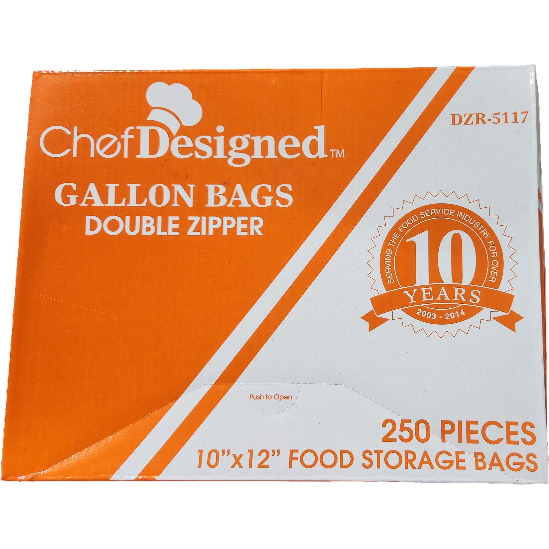 Chef Designed - 10" X 12", 2 mil Reclosable Bag, 4bx/Cs - DZR-5117