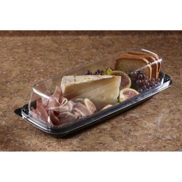 Sabert - 11.18 x 4.56 Clear Lid for Clear and Black Large Sub Containers, 300/Cs - 531105F300N