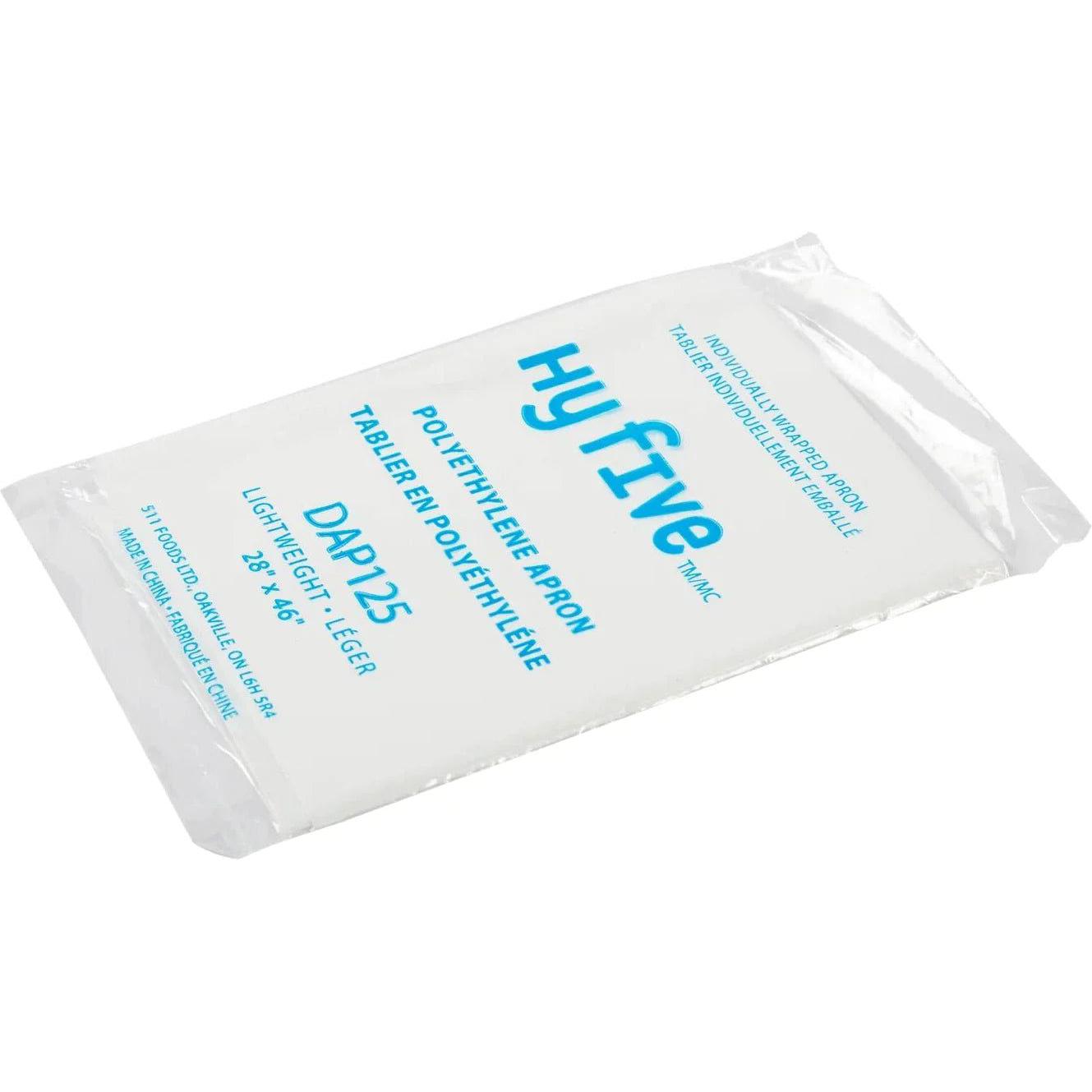 Hy-Five - 28" x 46" White 1.25 Mil Apron, 10/100/Pk - DAP125