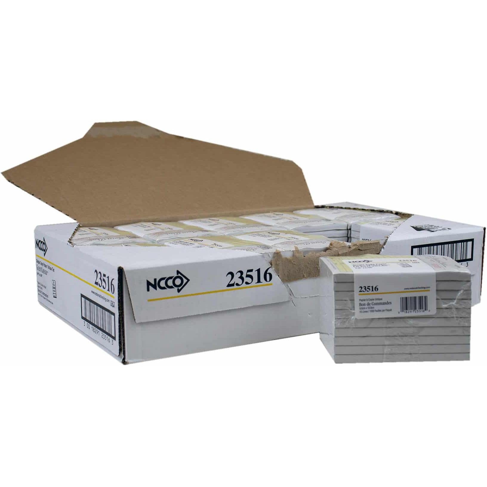 NCCO International - 3.5" x 5.125", 2-Part Small Paper Guest Check, 1000/Pk - 23516