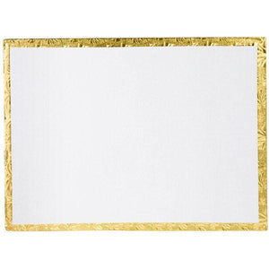 Enjay Converters - 1/2 Sheet Single Wall 13.75" x 18.75" Scallop Embossed Gold Cake Board, 50 Per Case - SW18341334SGEMB