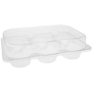 Pactiv Evergreen - Clear, PET 6 Muffin Container with Bar Locks, 220/cs - YTV0117NPZ
