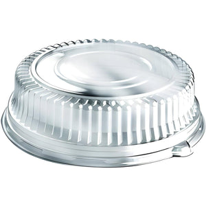 Sabert - 12" Black Nova Plus Round Platter with Clear High Dome Lid, 25/cs - C9512