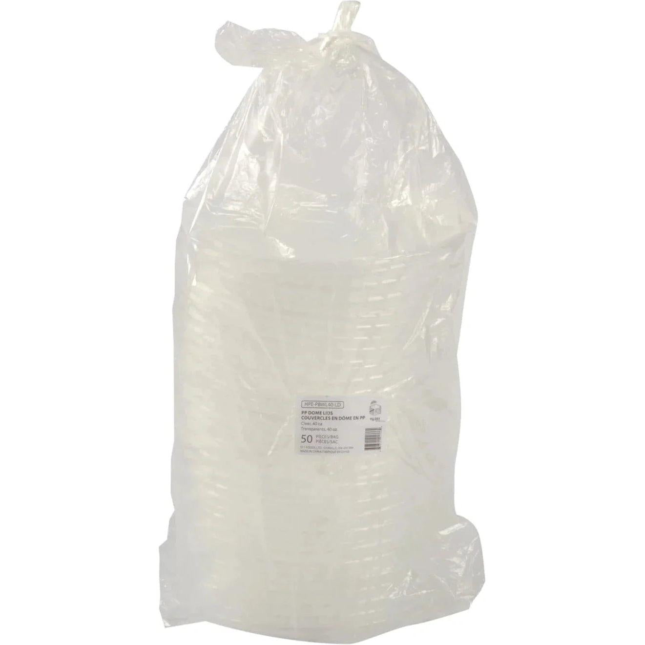 Hy-Pax - PP Dome Lid For 40 Oz Bowl, 50 x 6/Cs - HPE-PBWL40-LD