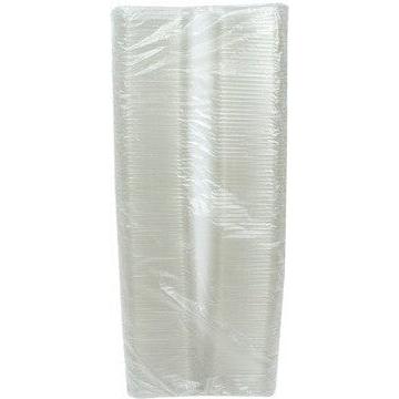Pactiv Evergreen - 4" Recycled Plastic Square Flat Recessed Clear Deli Container Lid, 960/Cs - YY4SFL