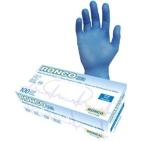 RONCO - Small Blue Nitrile Powder-Free Gloves, 100/bx - 945S