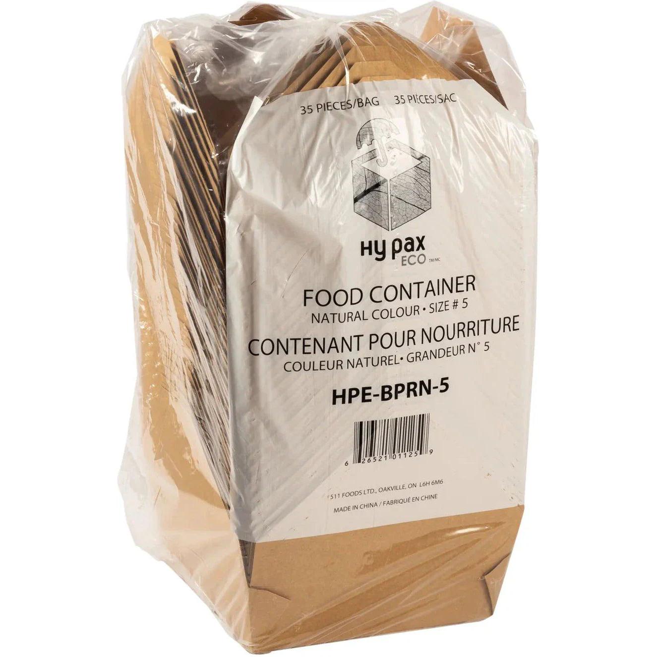 Hy-Pax - Natural Take Out Container, 4/35/Pk - HPE-BPRN-5