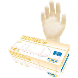 RONCO - Large Natural Latex Powder-Free Gloves, 100/bx - 1843