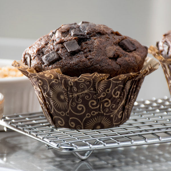 Enjay Converters - 2" x 1.25" U5130 Chocolate Baking Cup, 20tbs/cs - BU5130BROWN