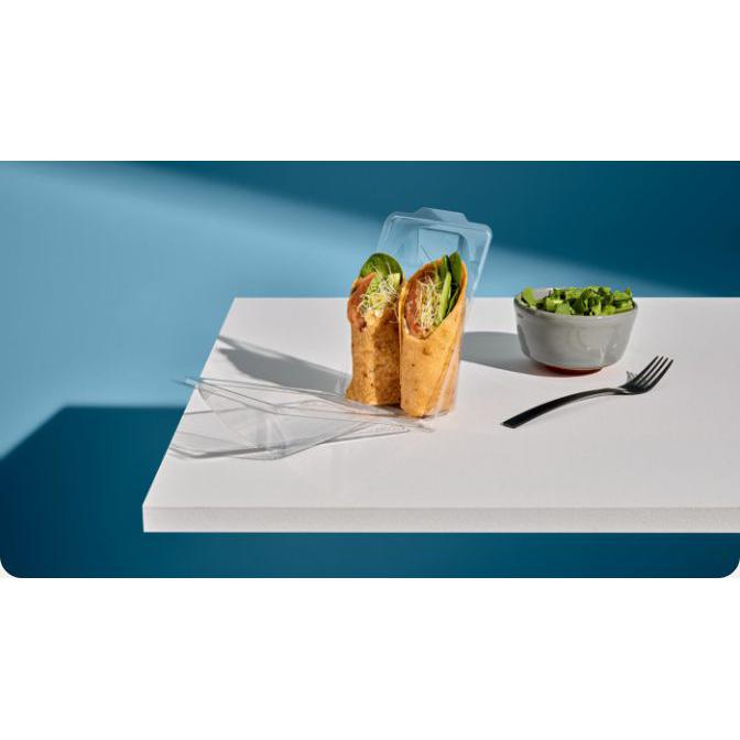 Tilton Plastic - 12" Pita Wrap Plastic Container - R-730L