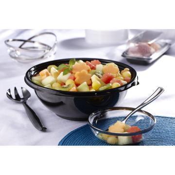 Sabert - 320 Oz Black PET Round Catering Bowls, 25/Cs - 92320