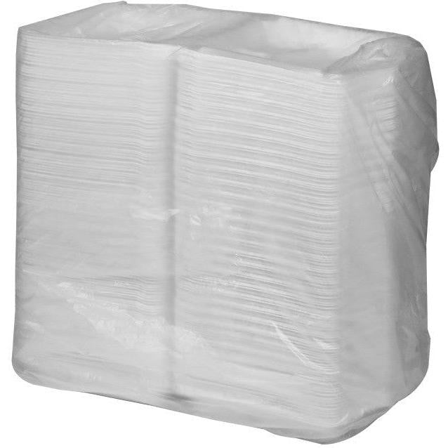 Pactiv Evergreen - 9.5 x 10.5 x 3.3" White PS Foam SmartLock® 3-Compartment Hinged Lid Container- YHLW10030000