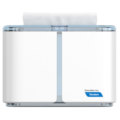 Cascades Tissue Group - 11.5" x 8.25" x 4.75" White Tandem Multifold Hand Towel Countertop Dispenser - C365