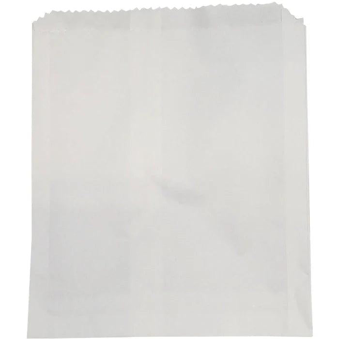 6" x 0.75" x 6.75" Regular Grease Proof White Sandwich Bags, 1000/Case - #469