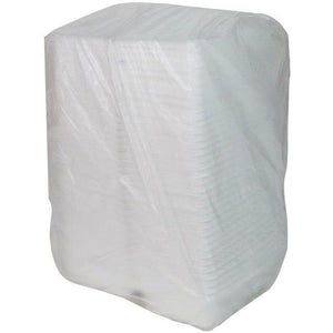 Pactiv Evergreen - 9 x 6 x 3.3" White PS Foam Hinged Lid Rectangular Container, 200 Count - YTH100890000