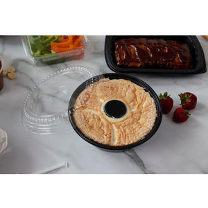 Pactiv Evergreen - 8" Black CPET Angel Food Cake Base, 280 Count - 13301
