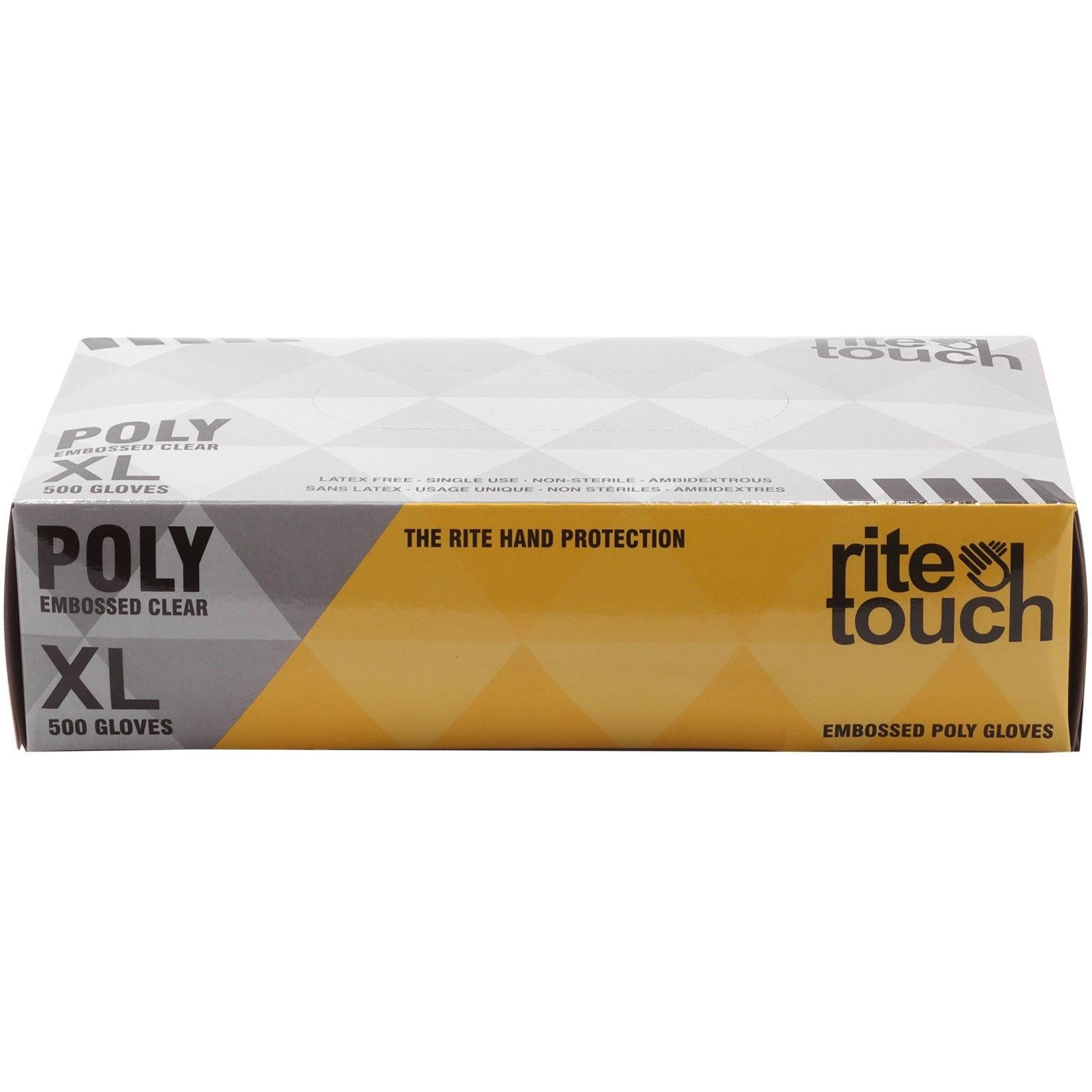 RiteTouch - X-Large Poly Gloves, 500/bx - GPE500X