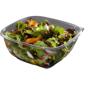 Sabert - 80 Oz Plastic Clear Square Bowls, 50/Cs - 14080B50