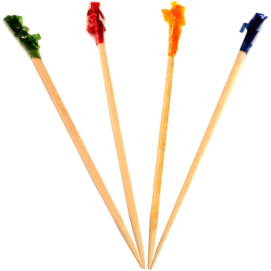 RiteEarth - 2.5" Paper Frill Wooden Pick - PF250