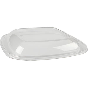 Sabert - 64 Oz Clear Square Plastic Bowl with Lid Combo, 75/Cs - C19064B75