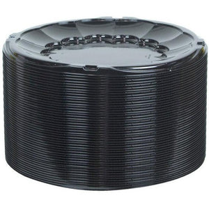 Pactiv Evergreen - 12" Black Plastic Round Catering Tray, 50/Cs - 9812K