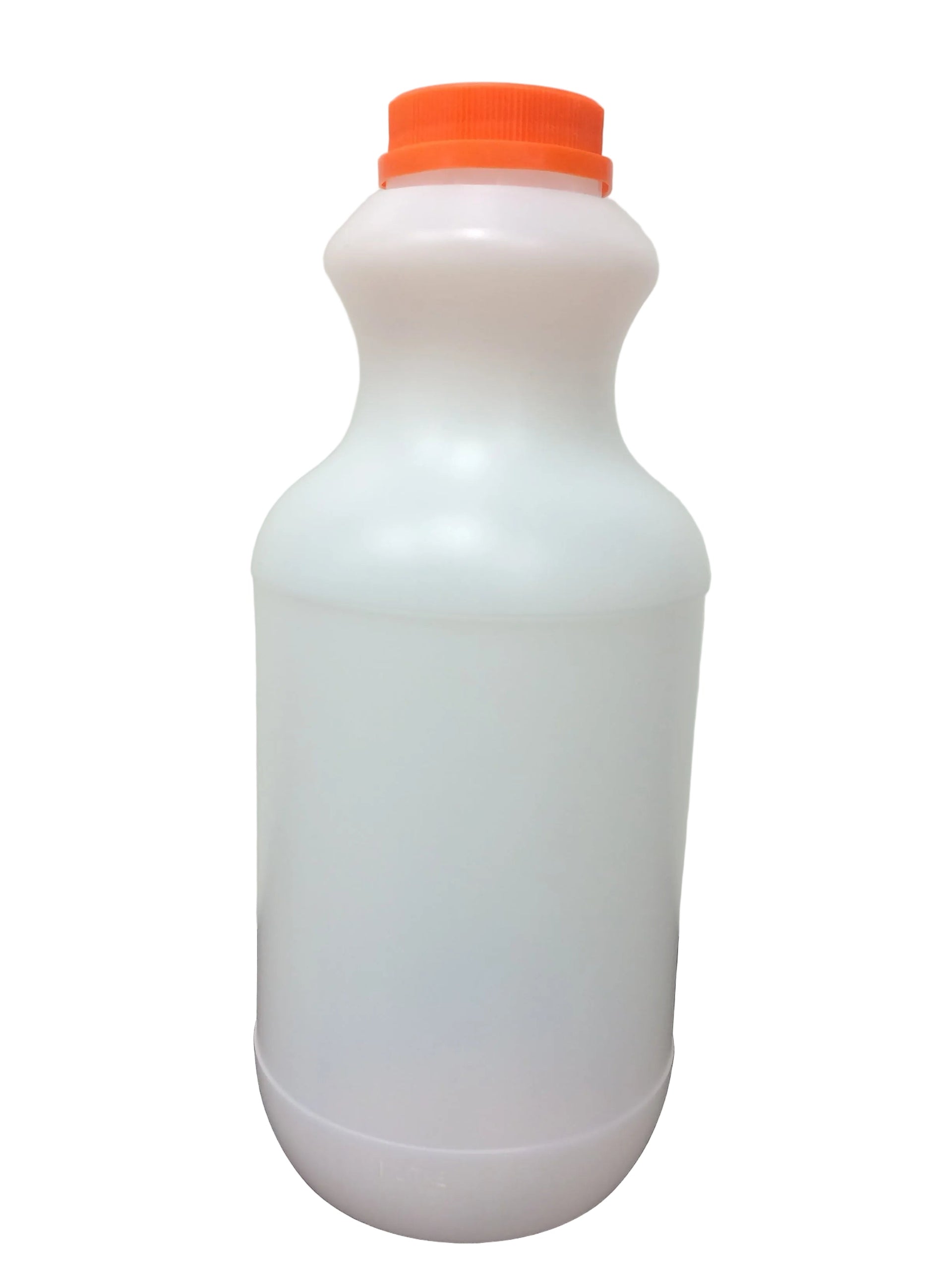 1 L HDPE Plastic Juice Bottle with Orange Caps, 189/Cs