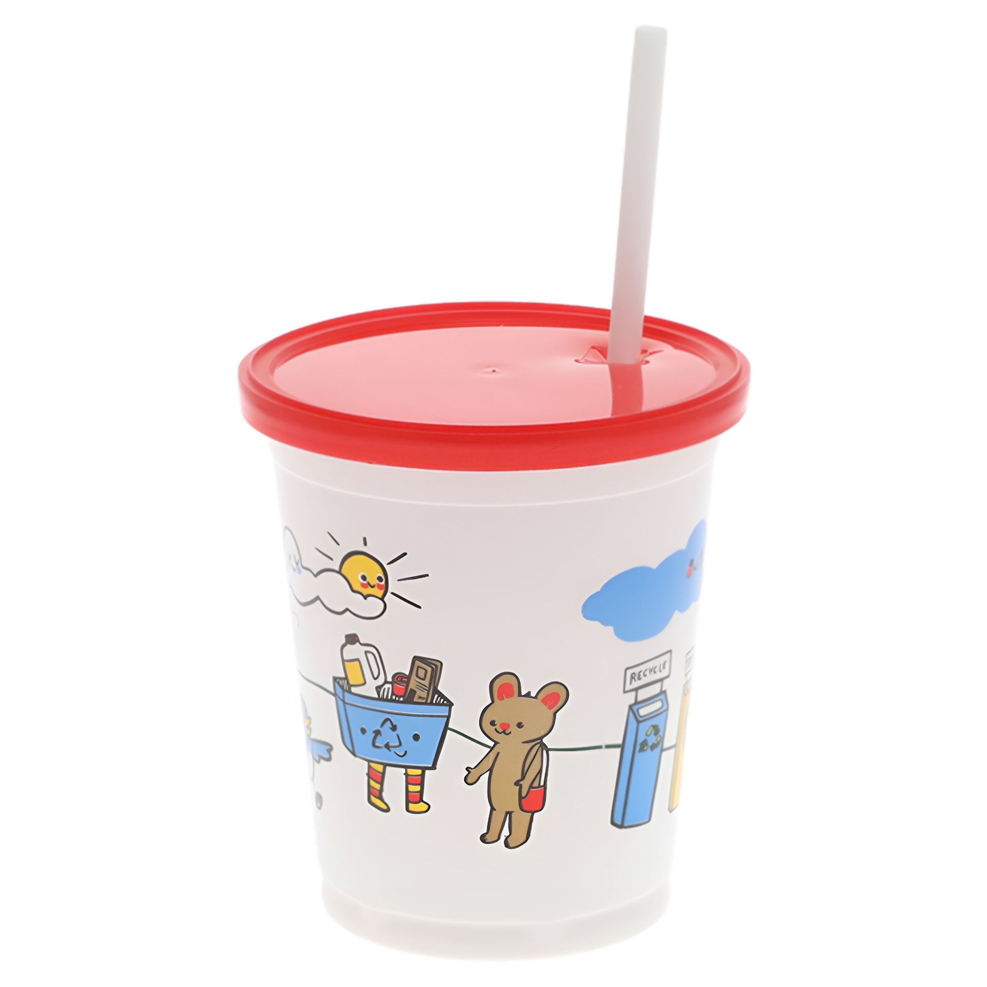 12 Oz Kids Cup Combo With Lid & Kurly Straw, 250/Cs - 300242