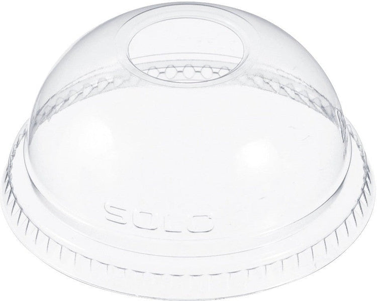 Dart Container - 12 Oz Clear Dome Lid 1" Hole fits Plastic Cups, 1000/Cs - DL140N
