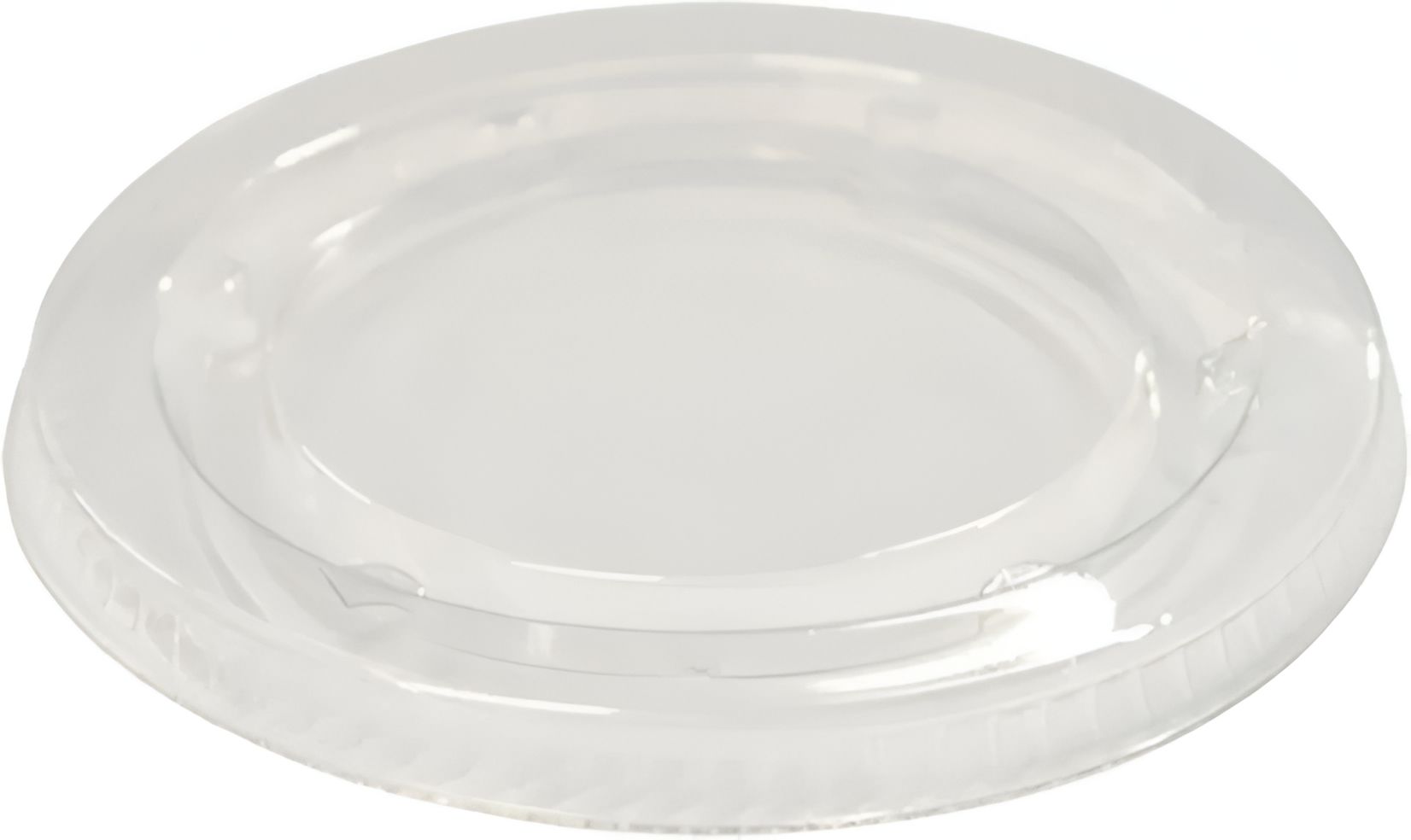 Pactiv Evergreen - Recycled Plastic Flat Lid Fits For YS300/YS400, 3 Oz-4 Oz Plastic Portion Cups, 2400/Cs - YLS3FR