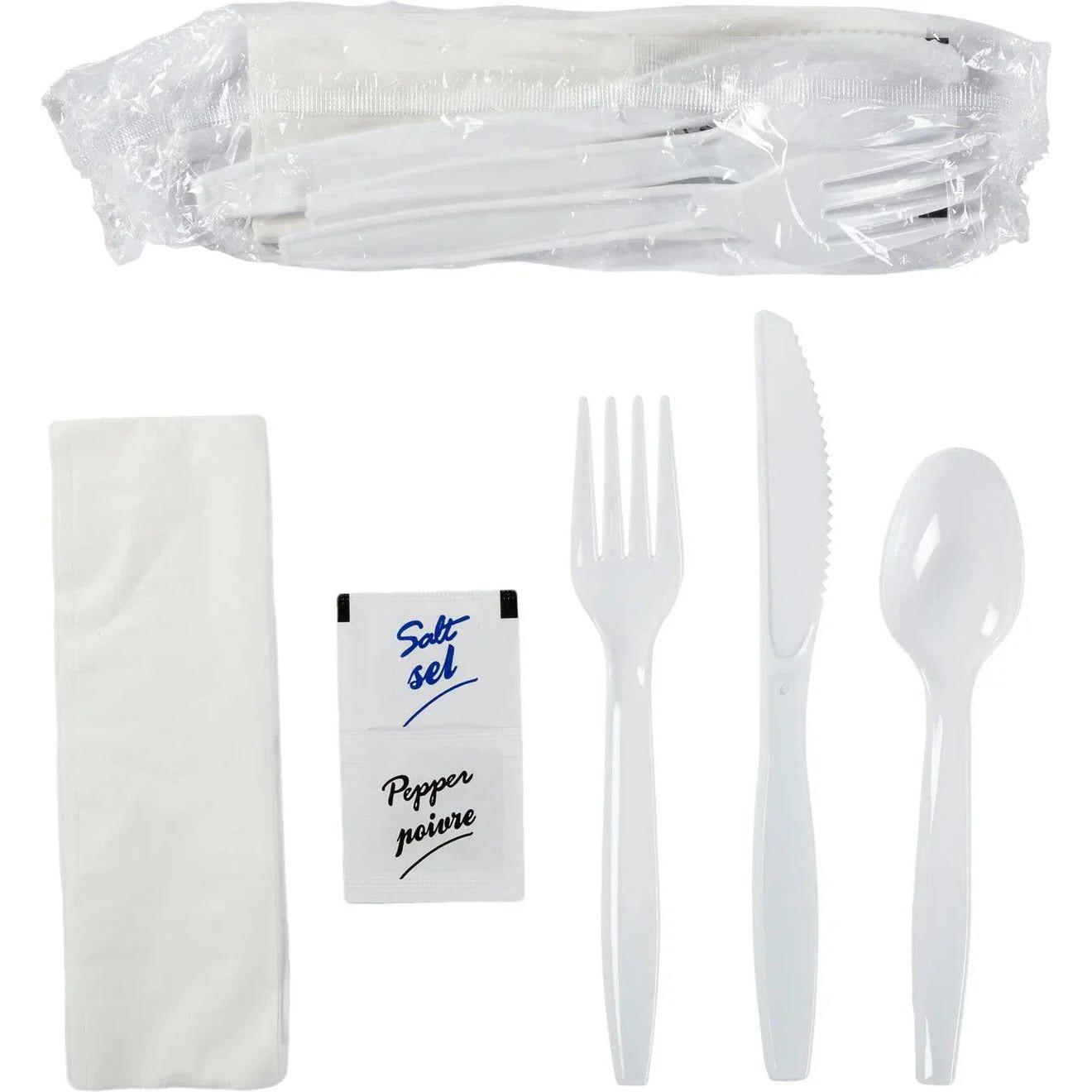 Hy-Stix - 6 Pc PP White Meal Kit ,500/Cs - HSMK-61WPS