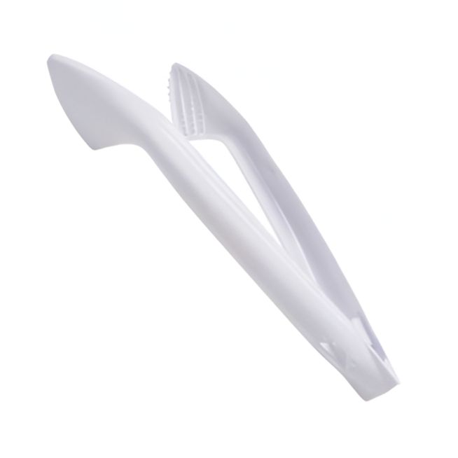 Sabert - 9" White Polypropylene Serving Tong, 36/Cs - UWT36PPT