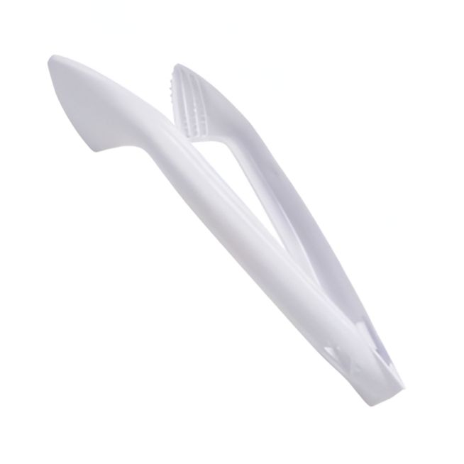 Sabert - 9" White Polypropylene Serving Tong, 36/Cs - 310904