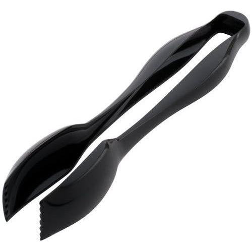Sabert - 10" Black Plastic Salad Serving Tongs, 36/Cs - UBK36T