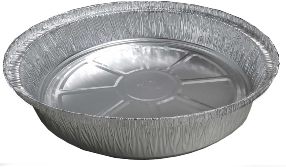 HFA - 9" Aluminum Round Full Curl Container, 500/Cs – 2046-30-500FC