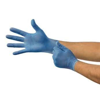 All Brand Mix Small Blue Vinyl Gloves, 100/bx - 3521219