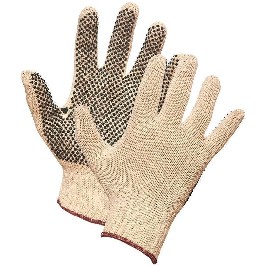Forcefield - Extra Large String Knit Cotton Work Gloves With PVC Dots on Palm - 004-01876-10