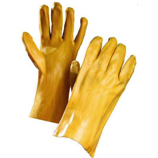 Forcefield - 14" Chemical Resistant Yellow PVC Gloves with Gauntlet Cuff - 013-03025