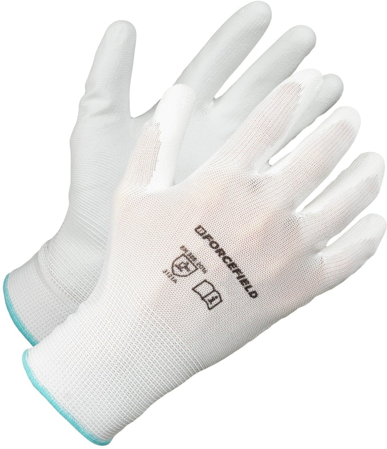 Forcefield - Small White Nylon Polyurethane Palm Coated Glove - 004134