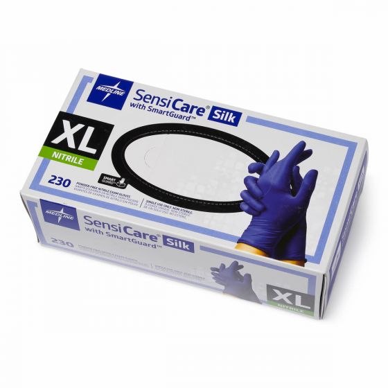 RiteTouch - SensiCare Silk X-Large PF Nitrile Exam Gloves with SmartGuard Film, 230/bx, 10bx/cs - 3527957