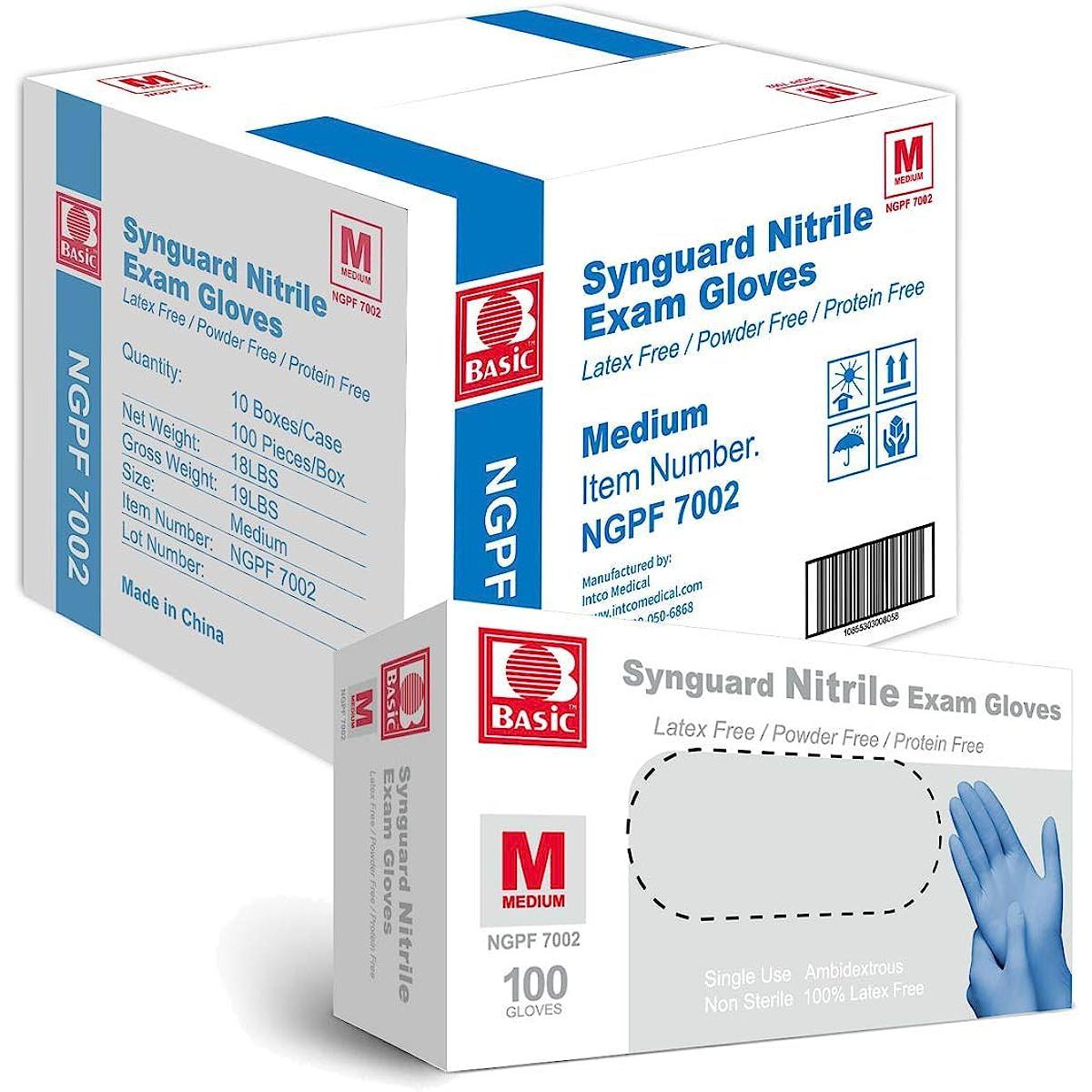 RiteTouch - BASIC Medium PF Nitrile Gloves, 100/bx, 10bx/cs - NGPF7002