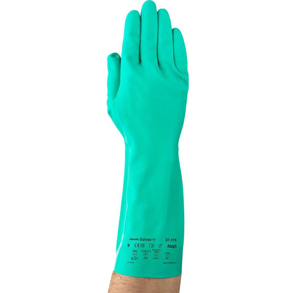 Ansell - 13" XXL Green 15 Mil Nitrile Gloves - 012-37-175-11