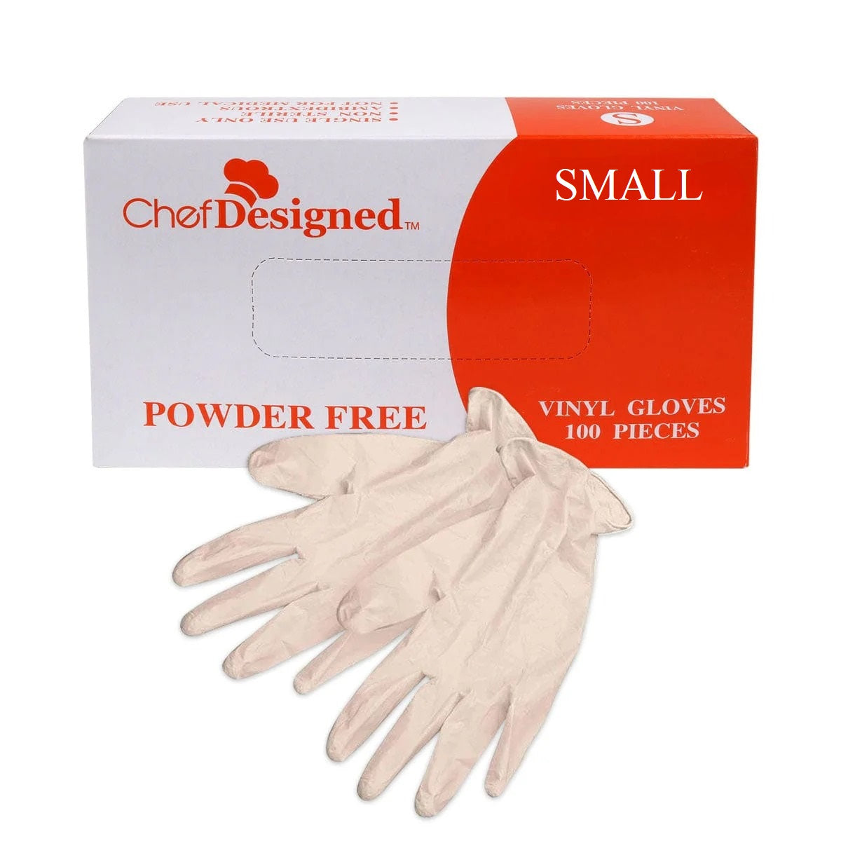 RiteTouch - Vinyl PF Small Chef Designed Gloves, 100/bx, 10bx/cs - 3537920